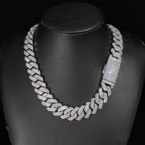 20mm 2 Row Paved Miami Cuban Link Chain