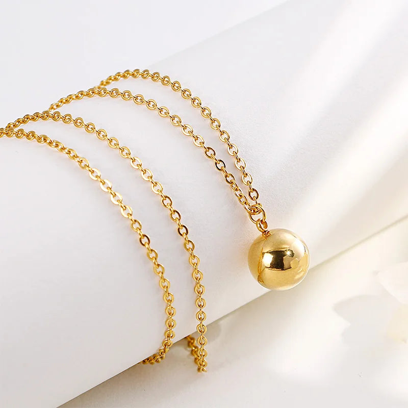 Ball Stud Earring & Necklace Set