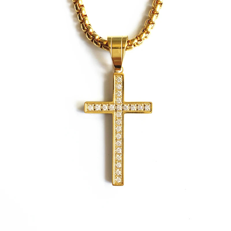 Paved 1-Row Cross Charm