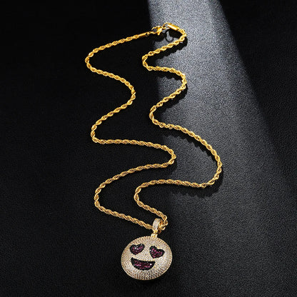 Paved Gold Emoji Charm