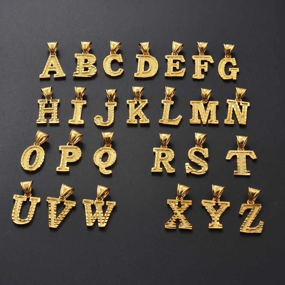 A to Z Gold Letter Charm