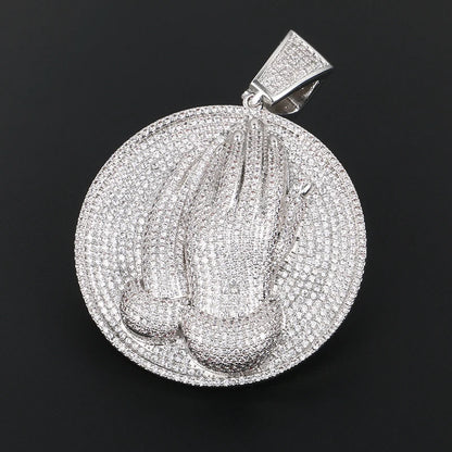 Paved Praying Hands Medallion