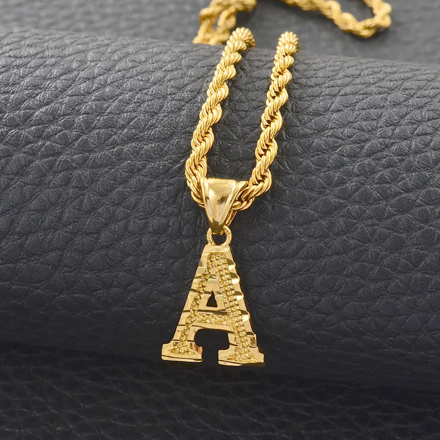 A to Z Gold Letter Charm