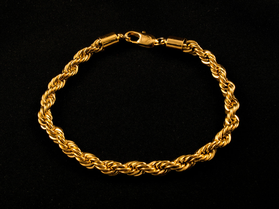 Gold 6mm Rope Bracelet