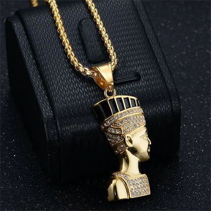 Black & Gold Paved Nefertiti Charm