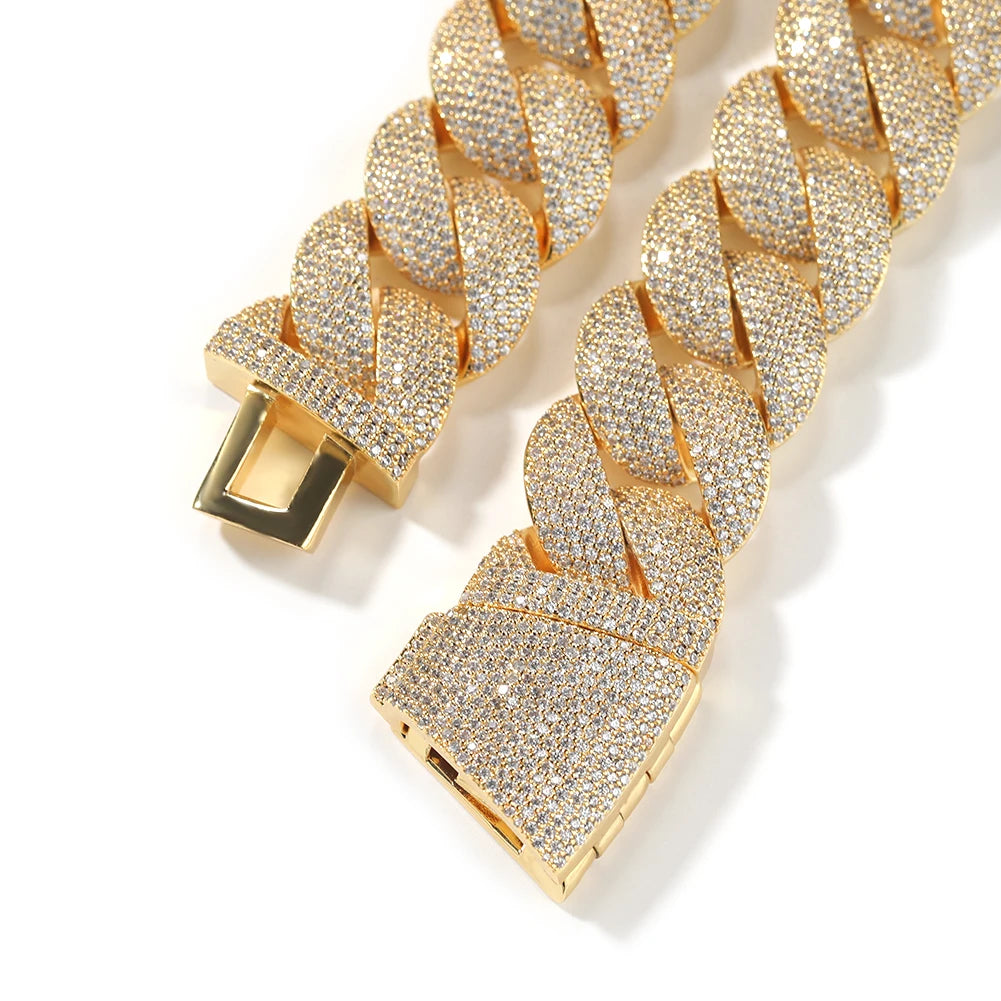 24mm Paved Miami Cuban Link Choker Chain