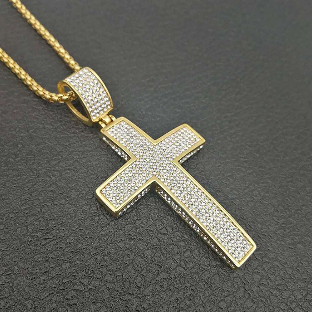 XL Full Pave Cross Charm