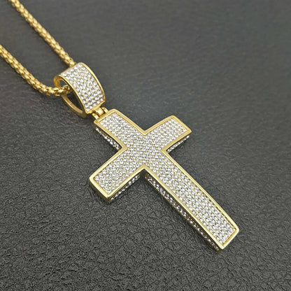 XL Full Paved Cross Charm