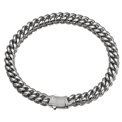 Paved Clasp Miami Cuban Link Chain