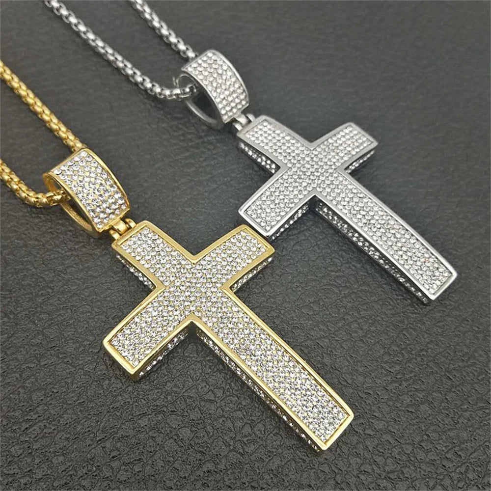 XL Full Paved Cross Charm