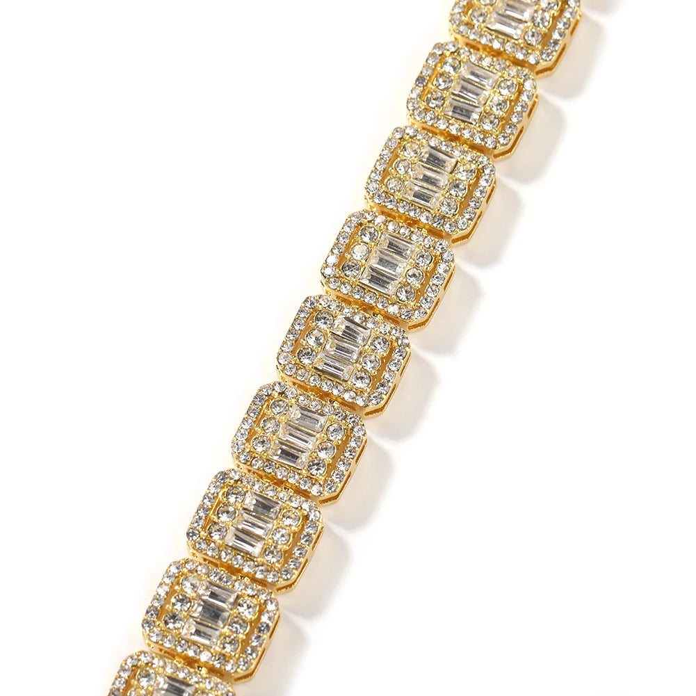 13mm Baguette Pave Bracelet