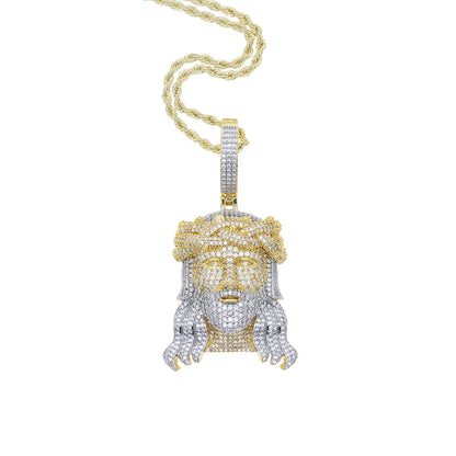 Full Pave Multicolor Jesus Piece