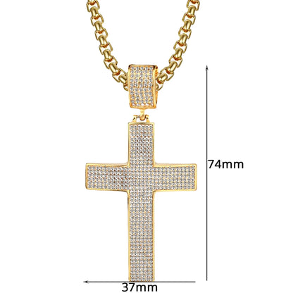 XL Full Paved Cross Charm