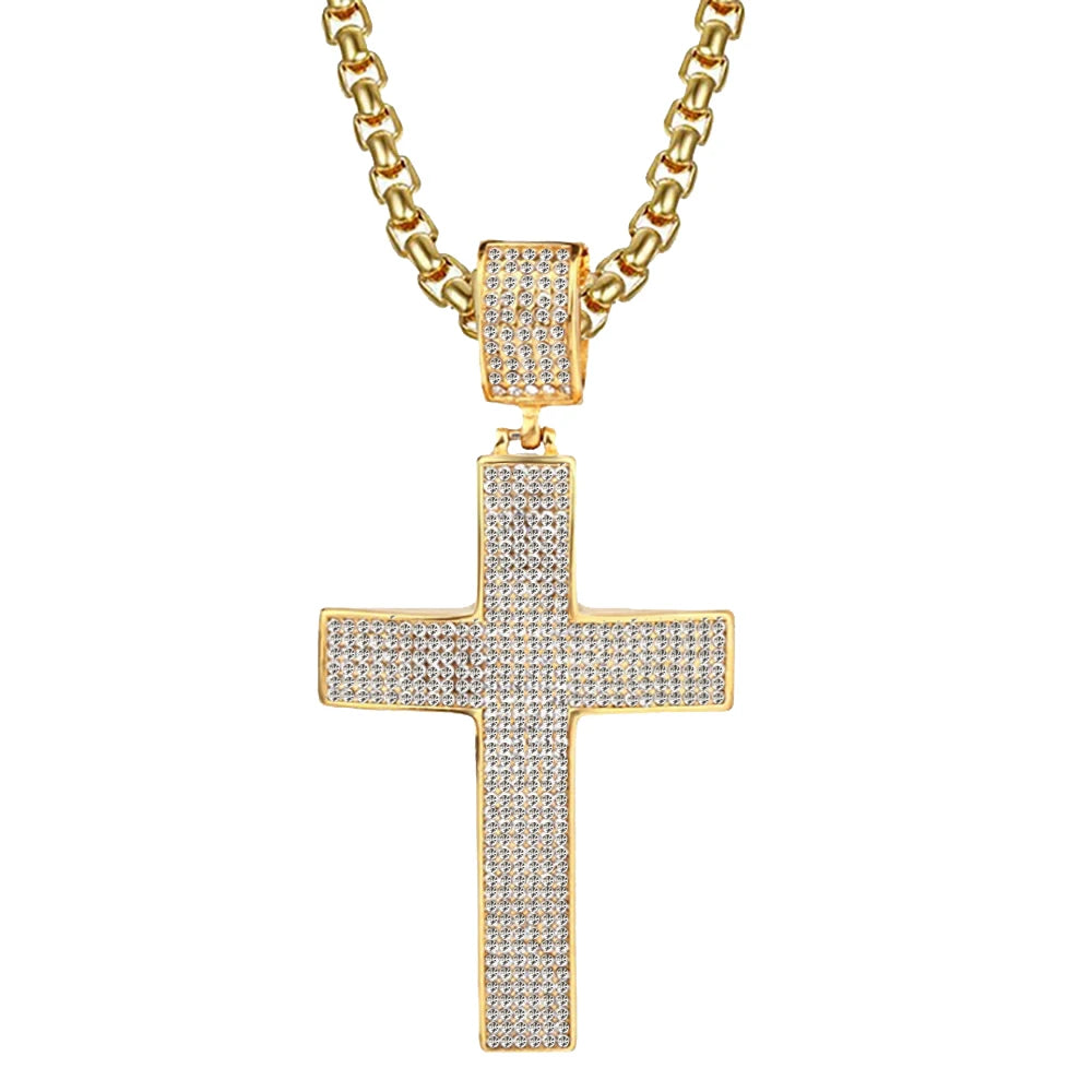 XL Full Pave Cross Charm