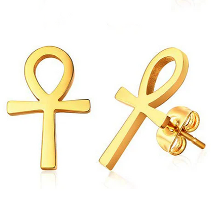 Ankh Stud Earrings