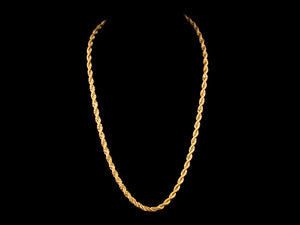 18K Gold 6mm Rope Chain - All4Gold.com