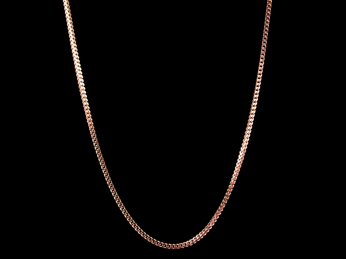 Rose Gold 2.5mm Franco Chain - All4Gold.com