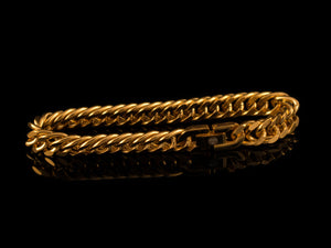18K Gold 8mm Double Cuban Link Bracelet - All4Gold.com