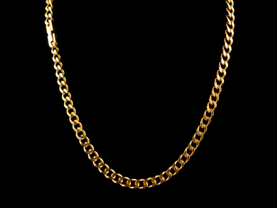 18K Gold 6mm Classic Cuban Link Necklace - All4Gold.com