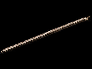 5mm Iced Diamond Cut Tennis Bracelet - White Gold - All4Gold.com