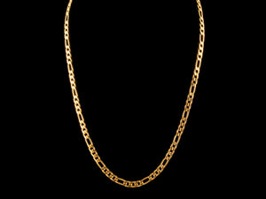 18K Gold 5mm Classic Figaro - 22 Inch - All4Gold.com