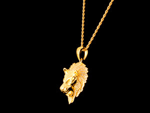 18K Gold Iced Roaring Lion - All4Gold.com