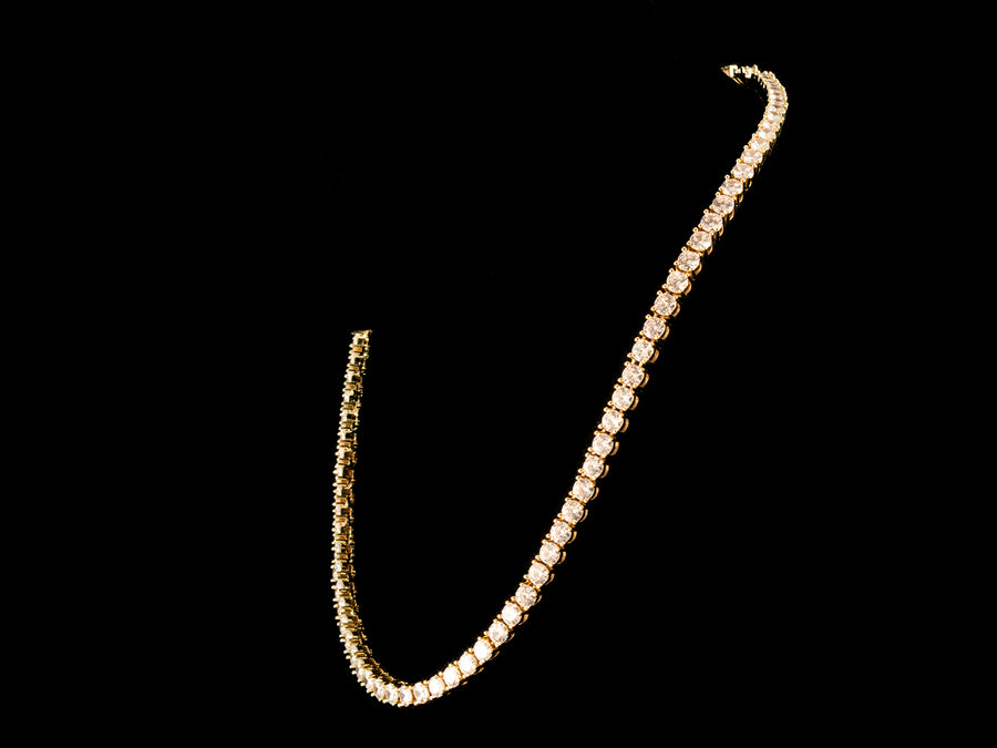 5mm Gold Diamond Cut Tennis Chain