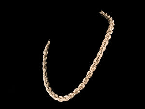 White Gold 9mm Paved Rope Chain