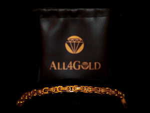 18K Gold Byzantine Link Bracelet - All4Gold.com